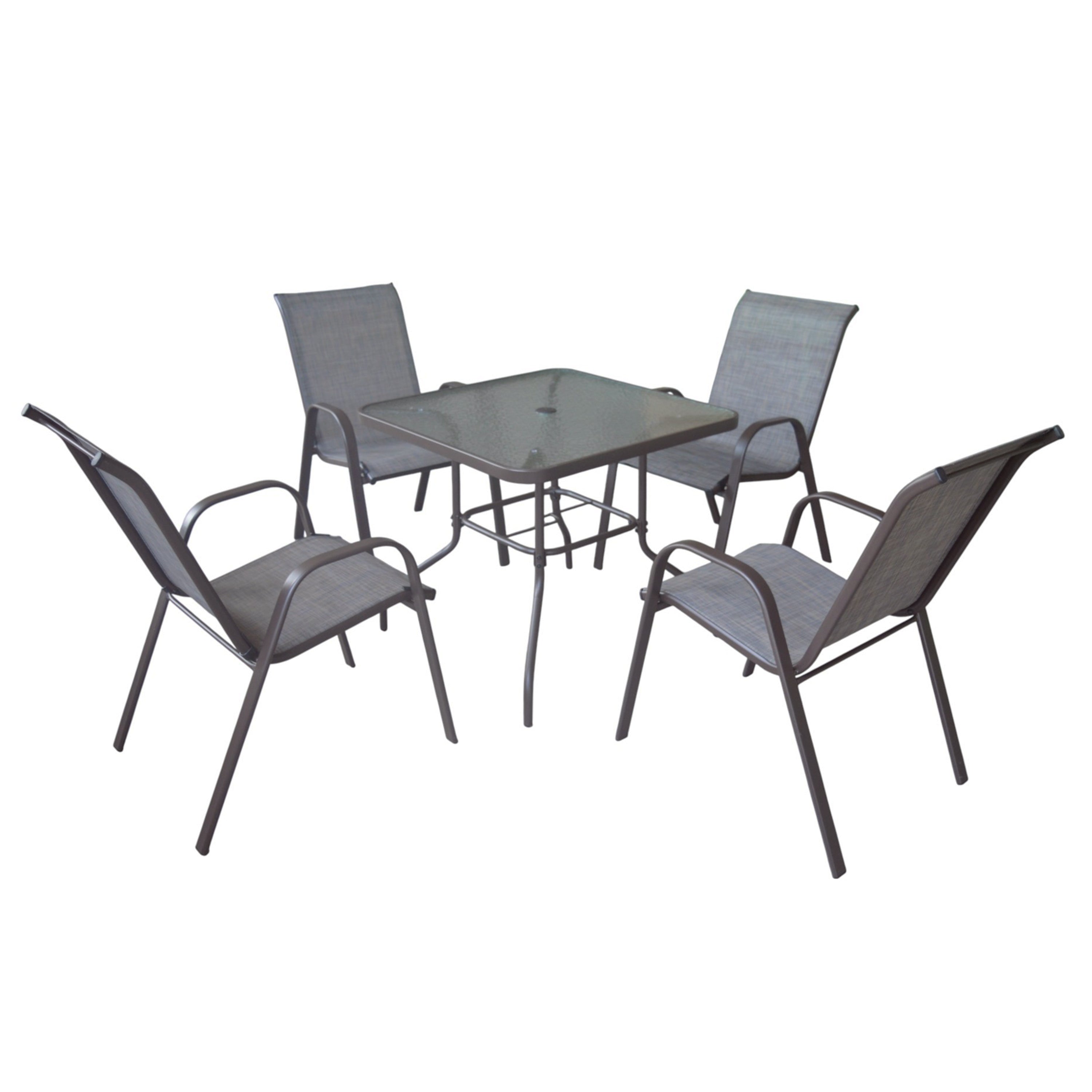 Synnova 4 Seater Outdoor Dining Set with Umbrella