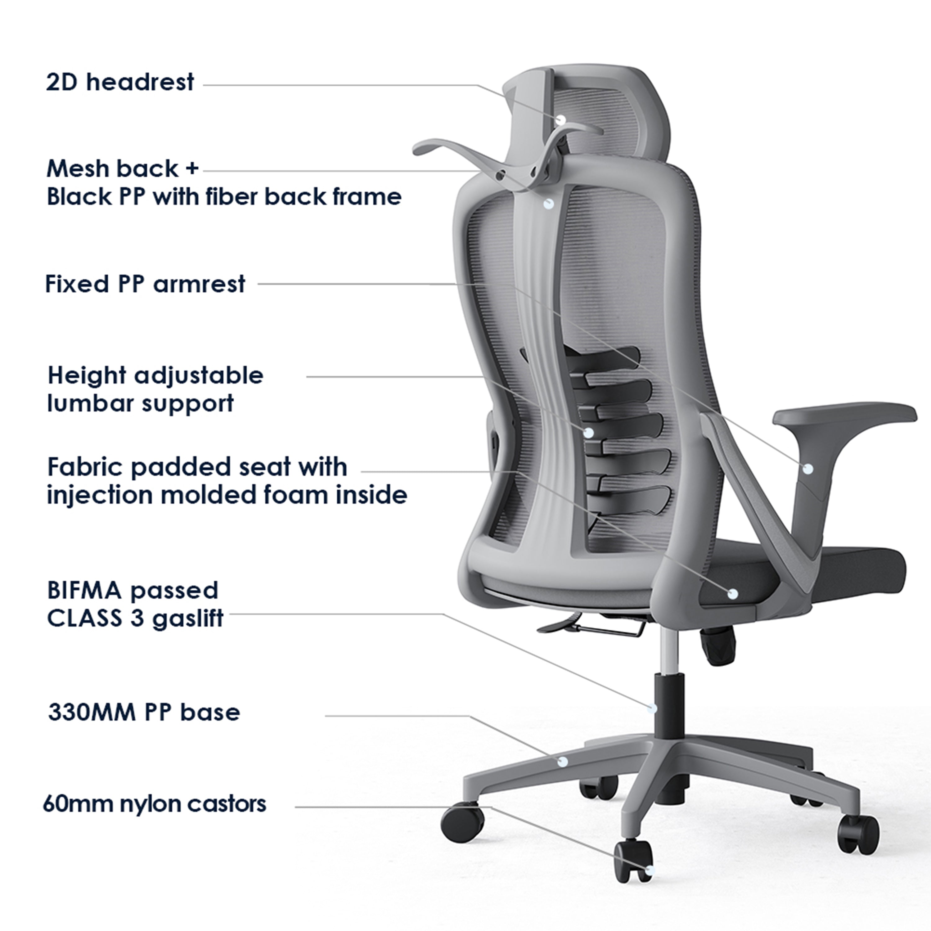 Delany High Back Office Chair