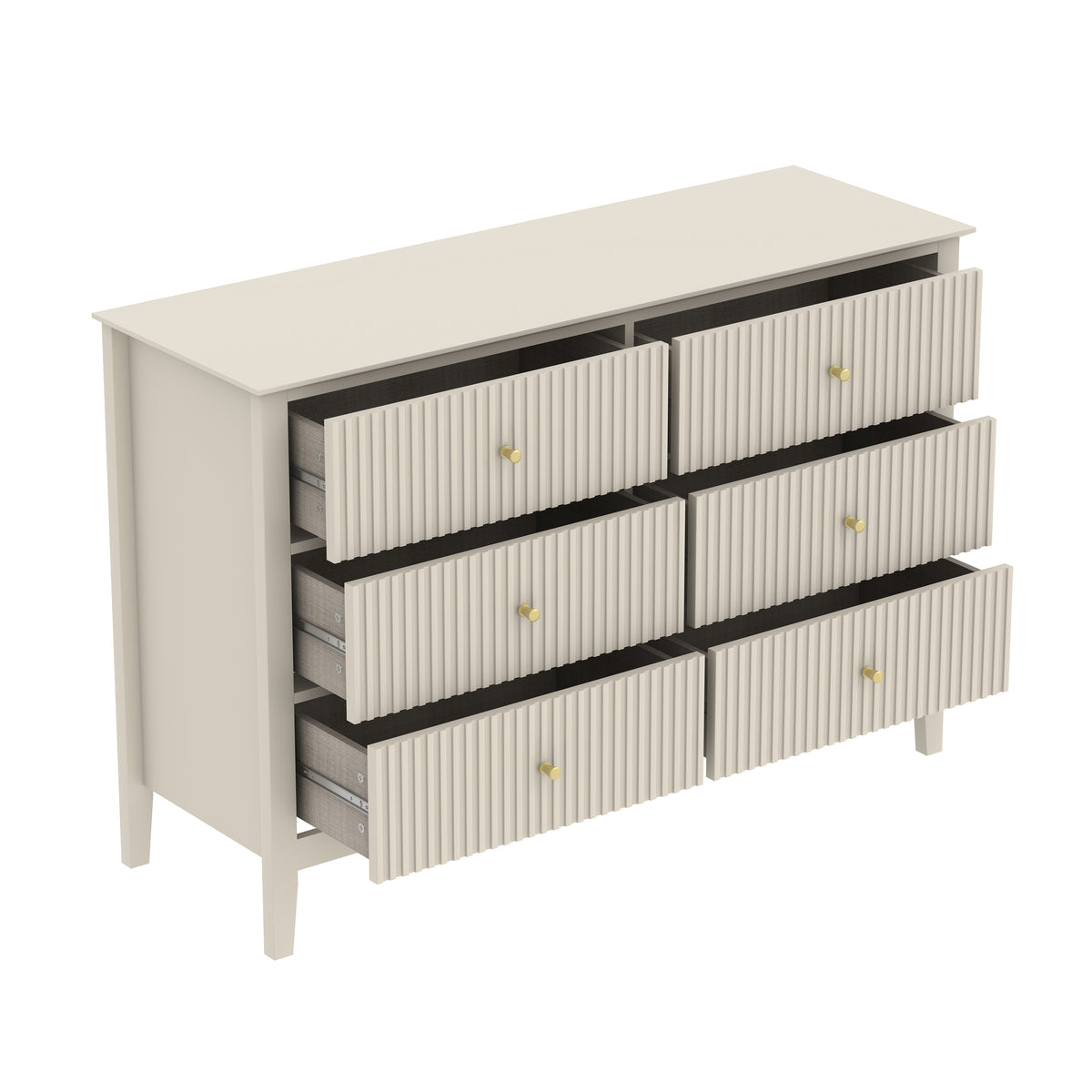 Prince Fluted 6 Chest of Drawers