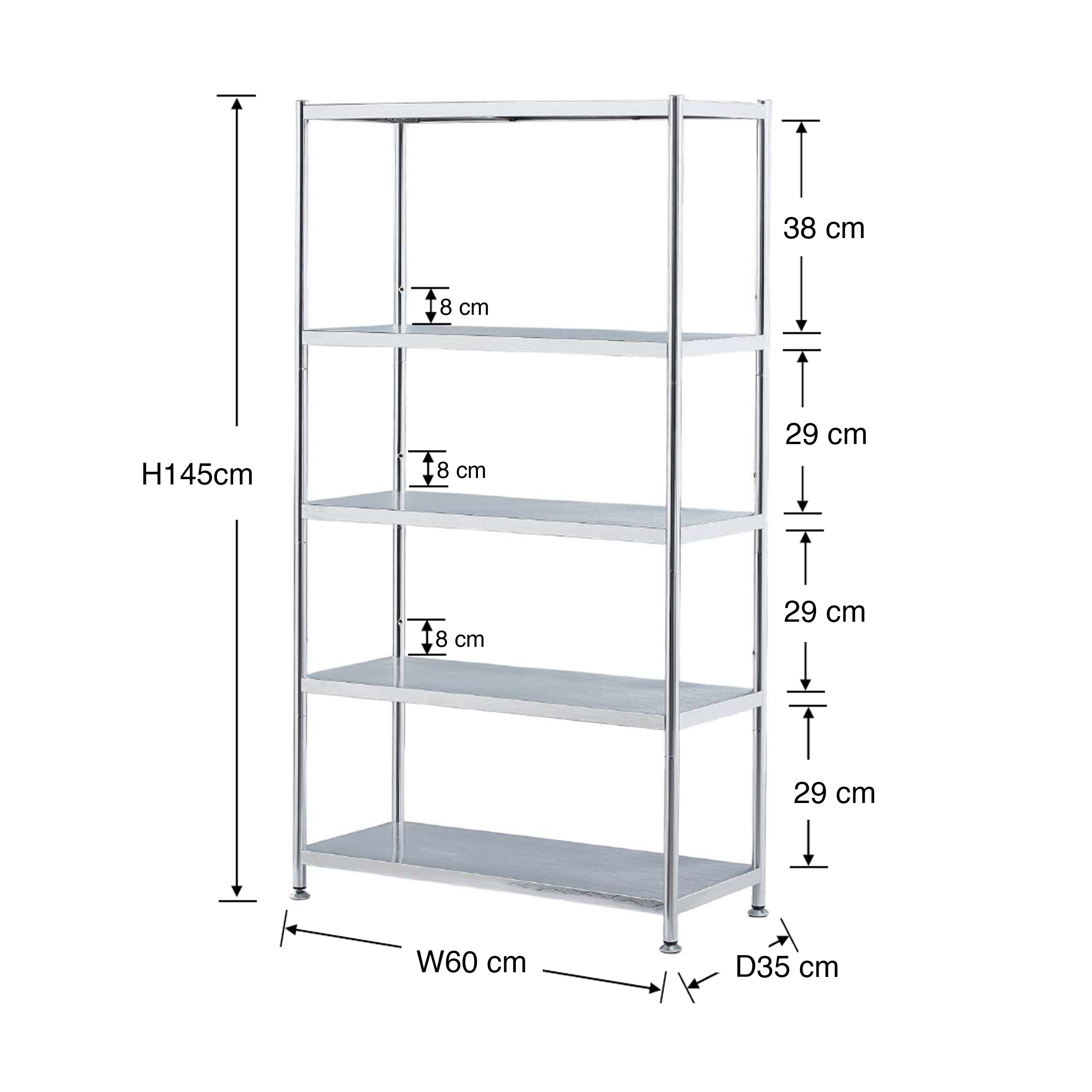 Westinne 5 Tier Metal Rack