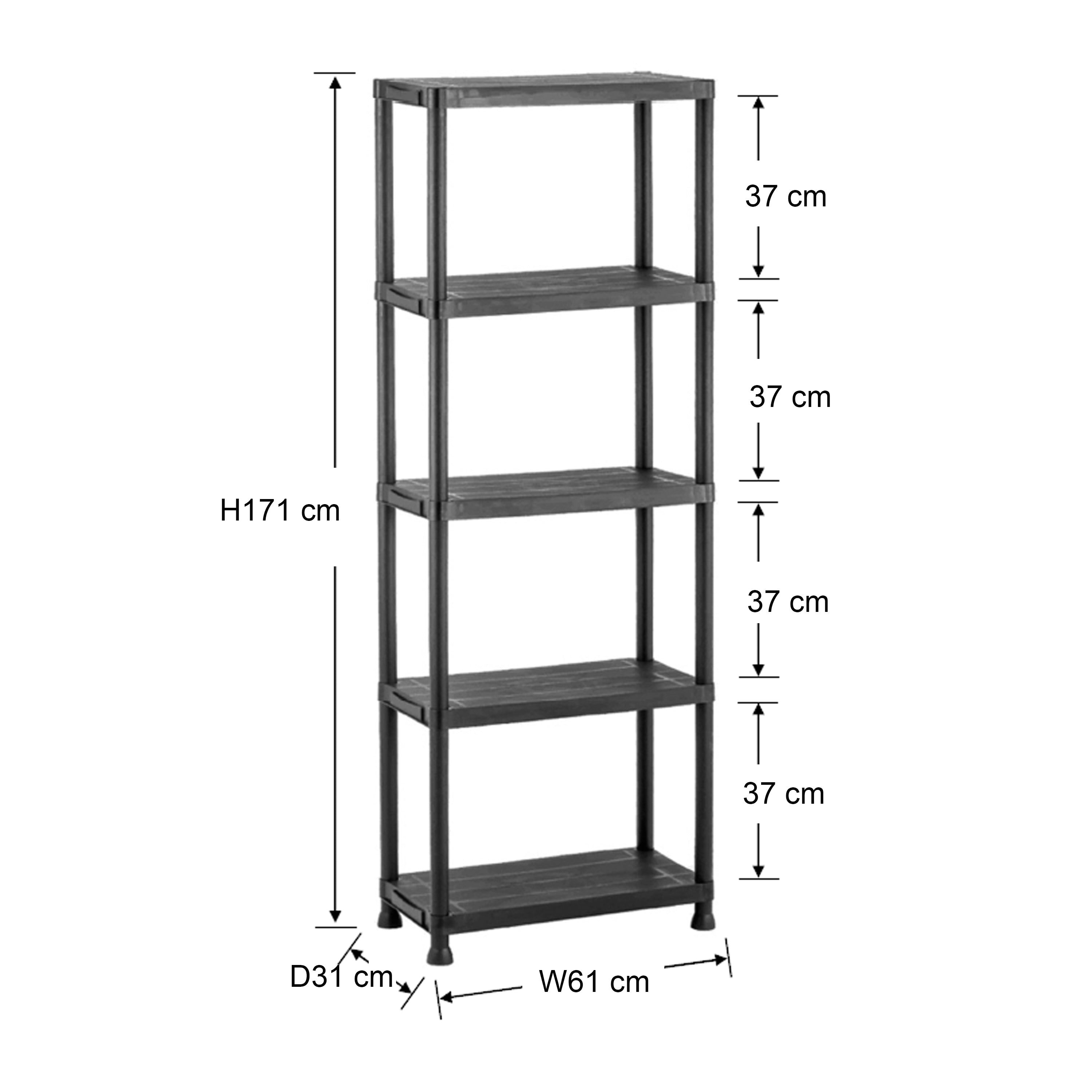 Brielle 5 Tier Plastic Shelving