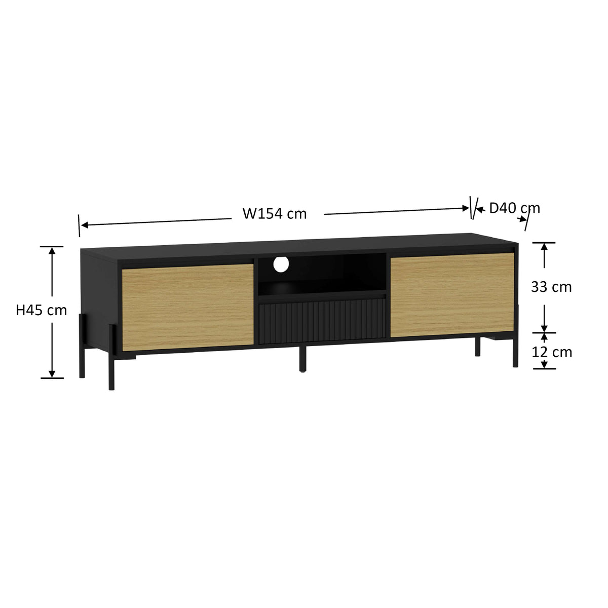 Kalmar 154 cm TV Stand