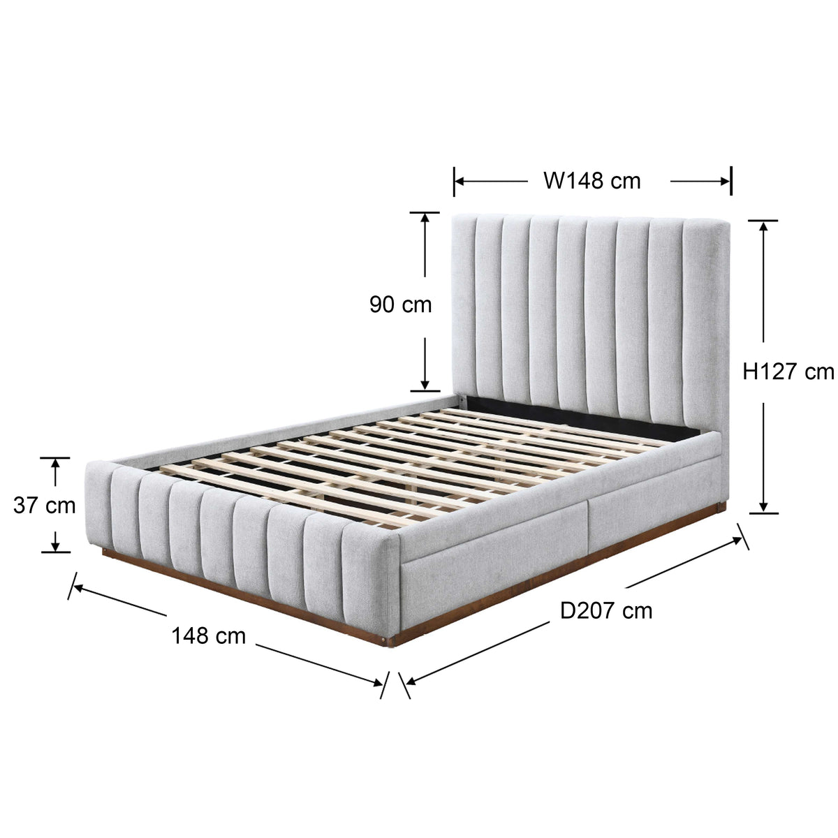 #size_Double Bed 54x75