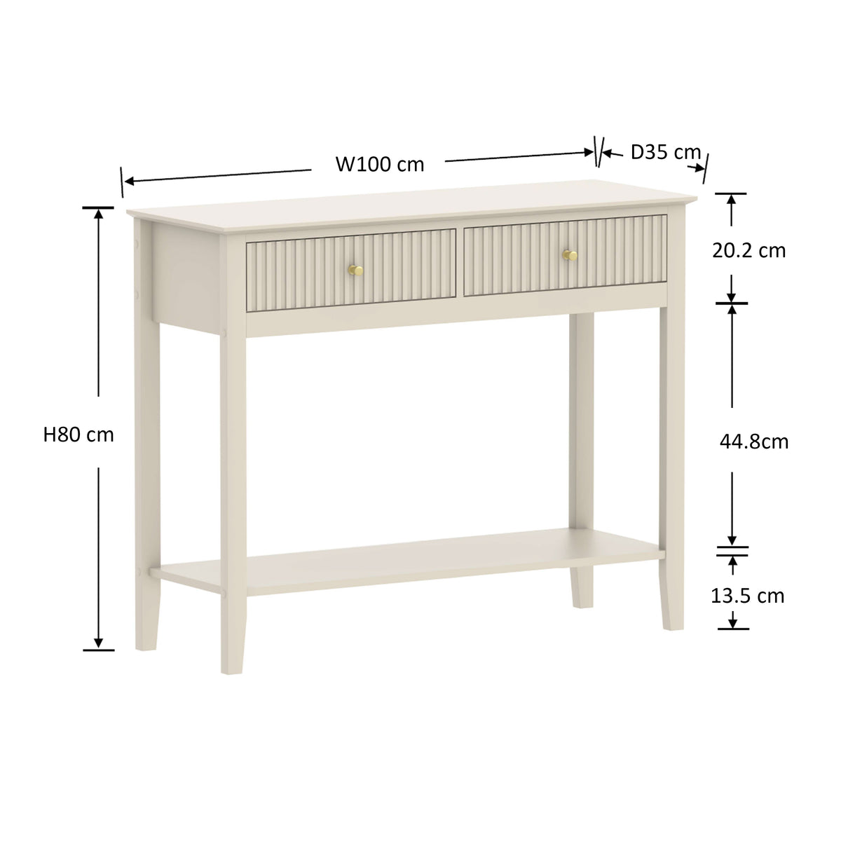 Prince Fluted Console Table