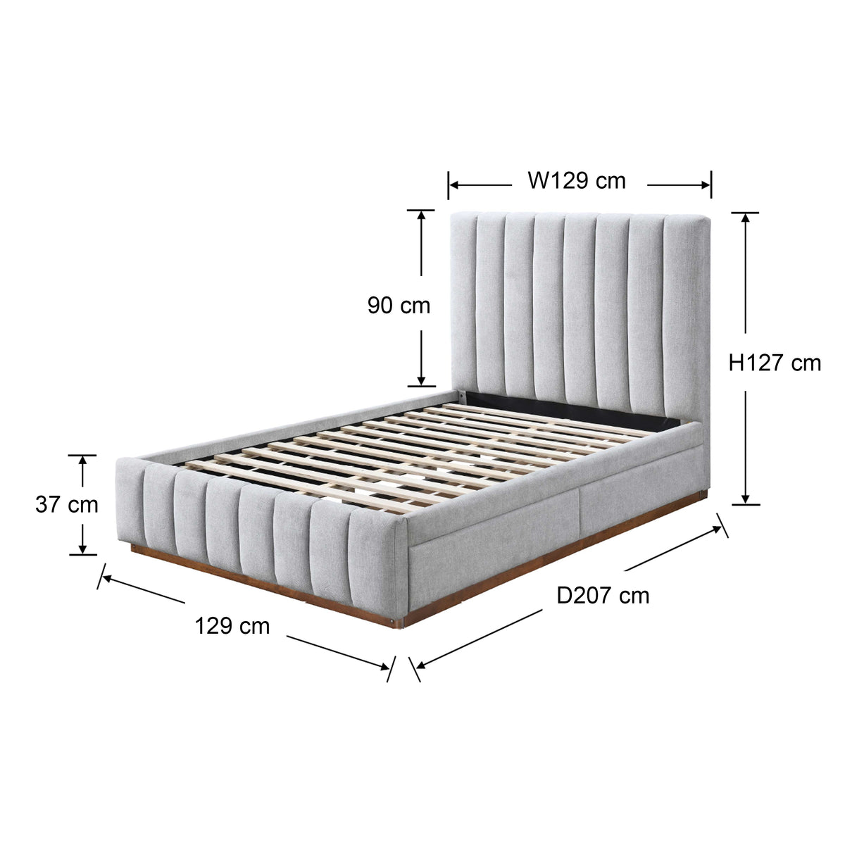 #size_Semi-Double Bed 48x75