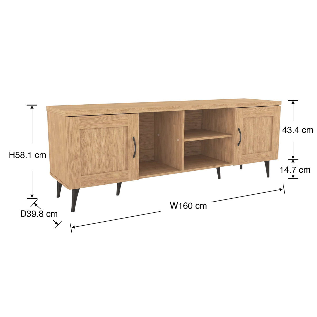 Stelle 160 cm TV Bench