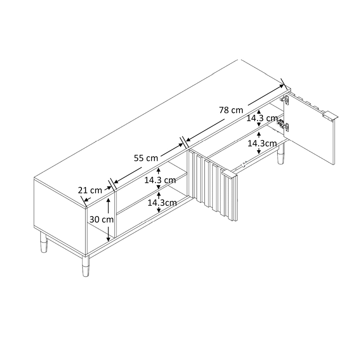 Yaco 160 cm TV Stand