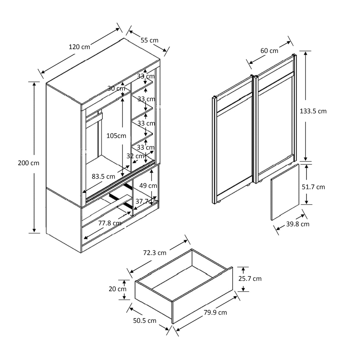 Elora Sliding Wardrobe