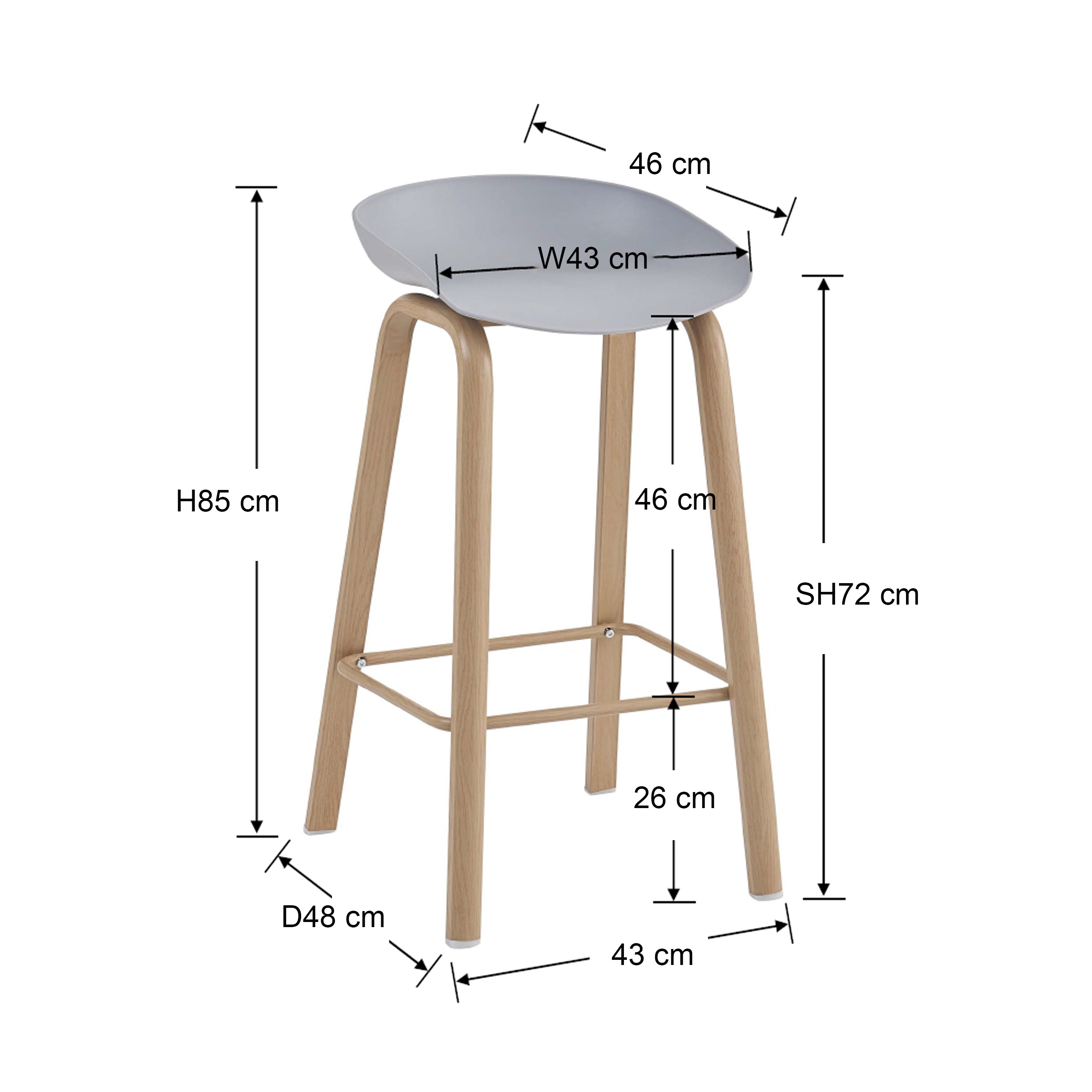 Elliot Plastic Bar Stool