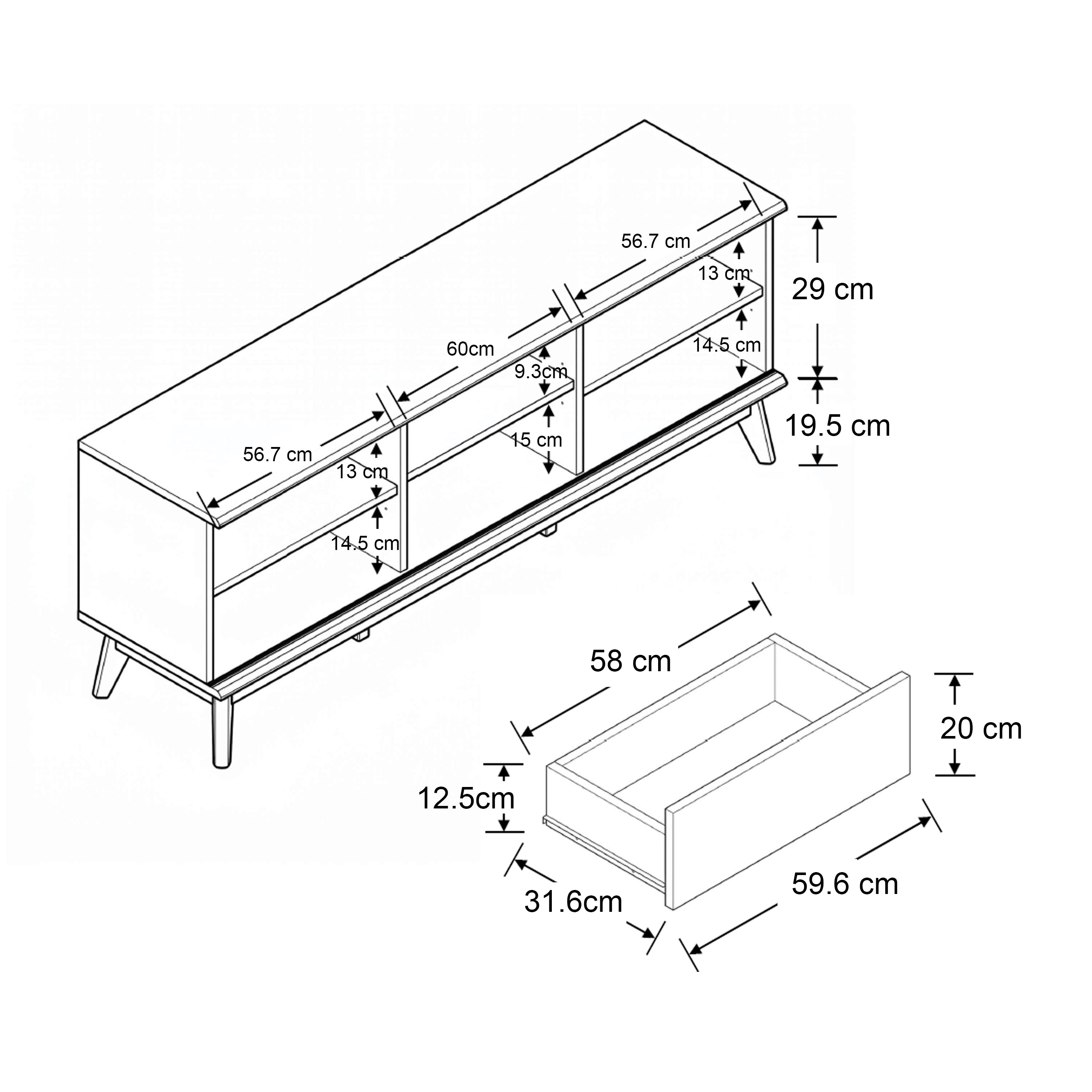 Haru 180 cm TV Cabinet