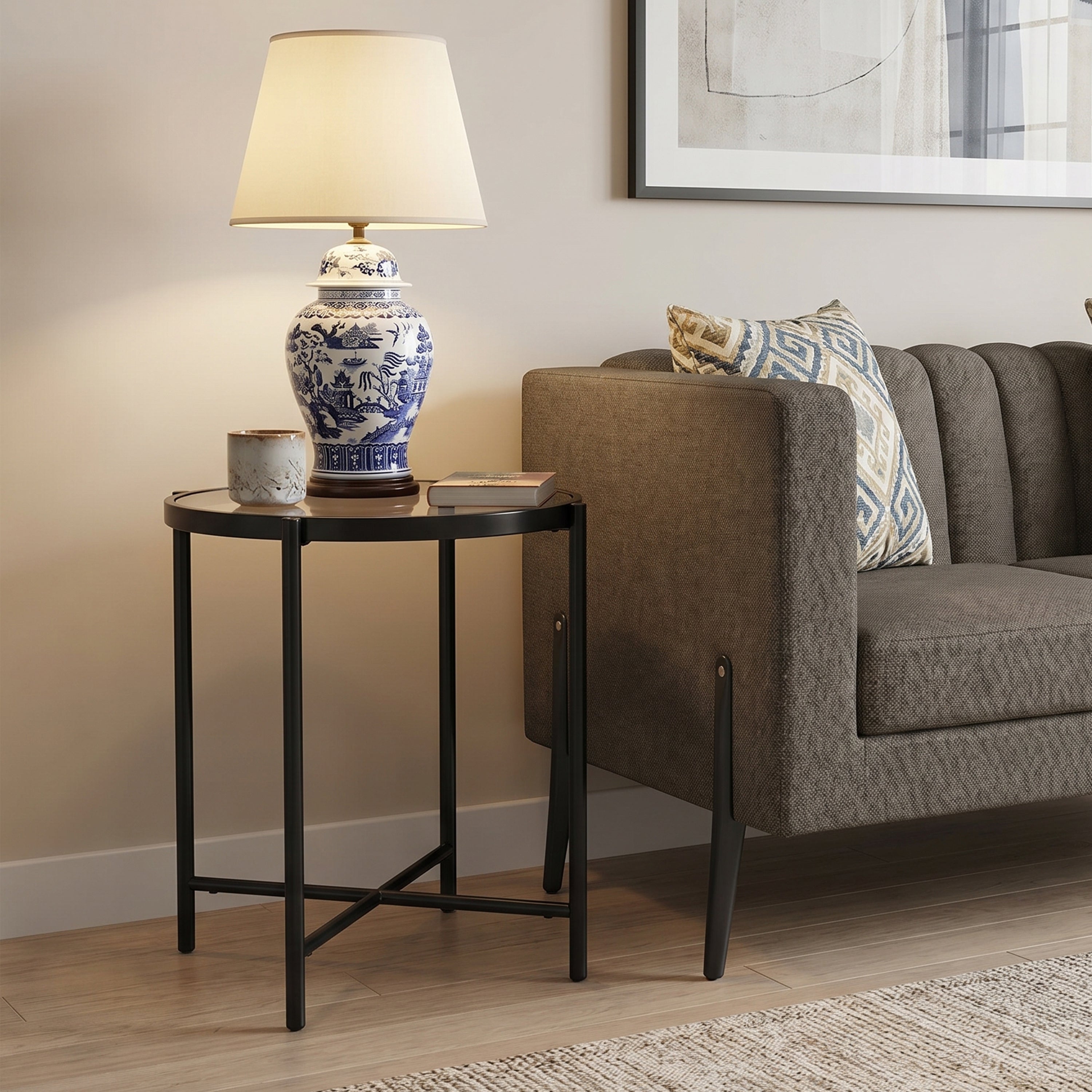 Livia Glass Side Table