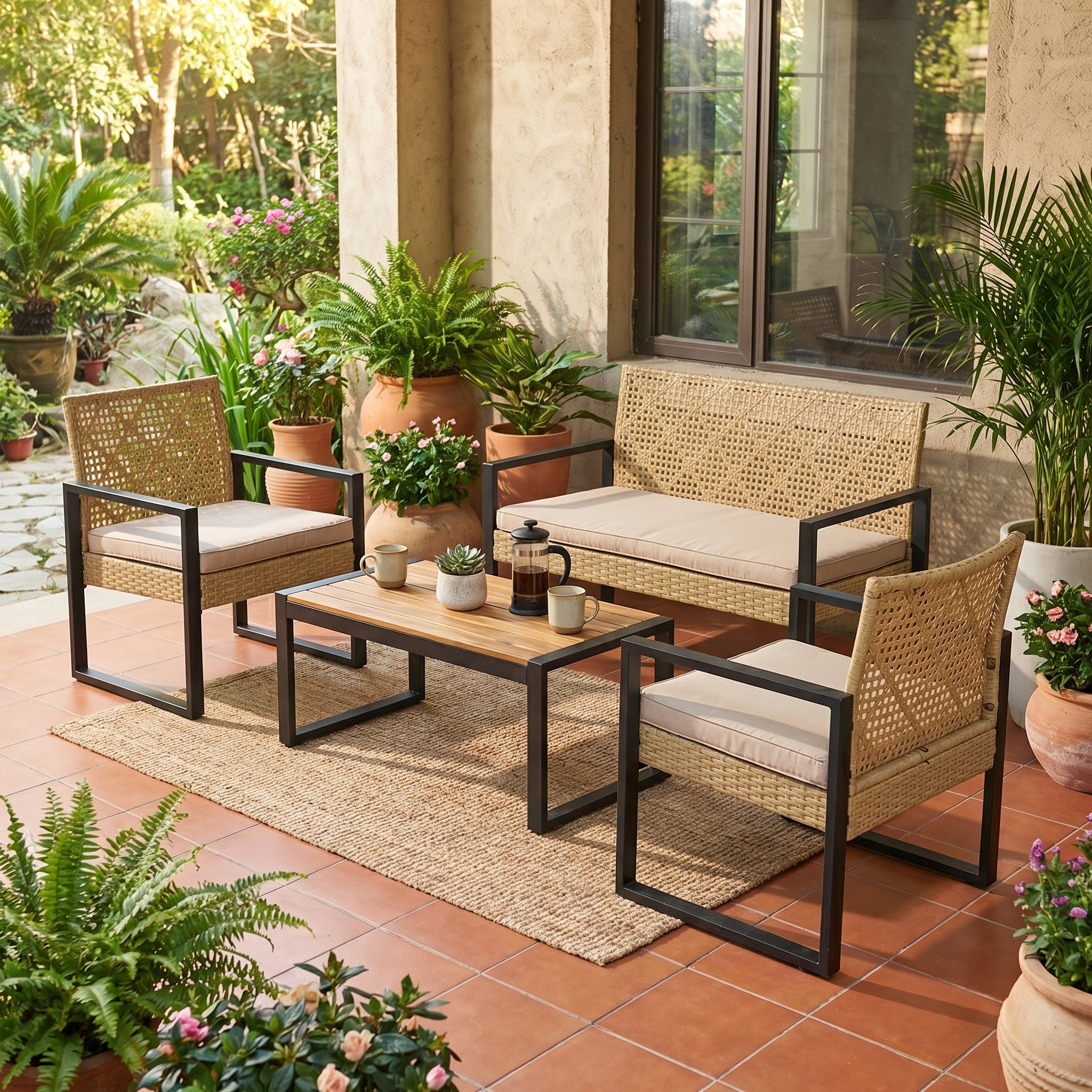 Daisy 211+1 Wicker Sofa Set