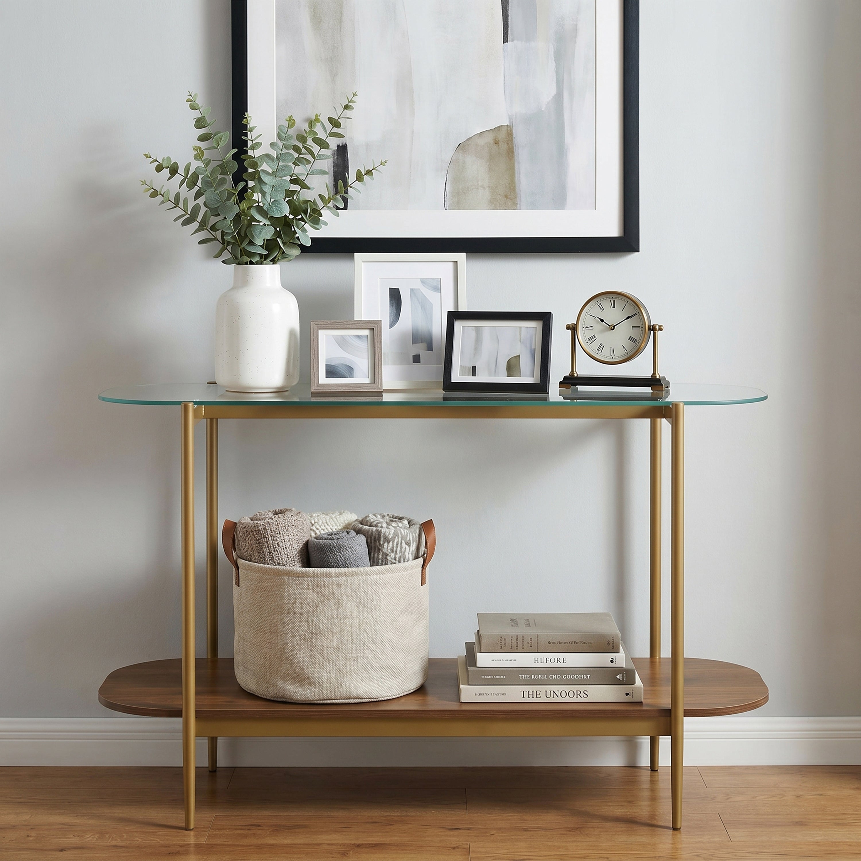 Bexley Glass Top Console Table