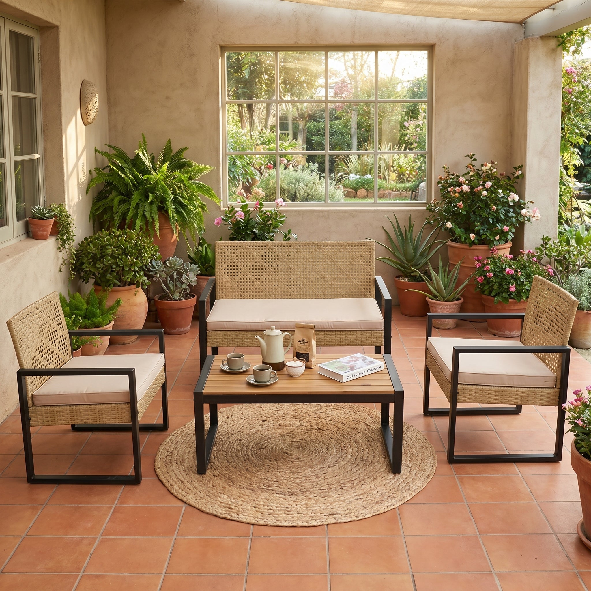 Daisy 211+1 Wicker Sofa Set