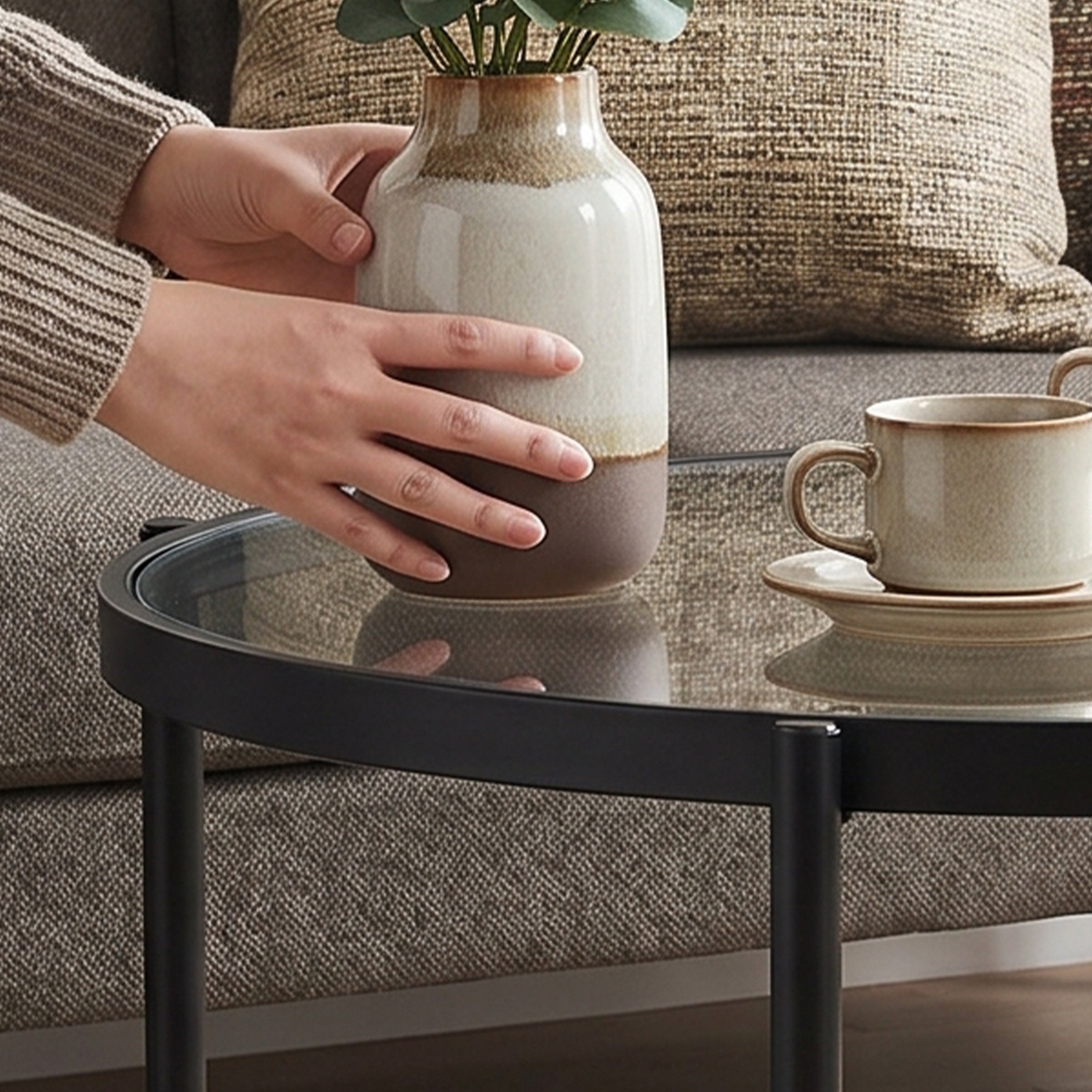 Livia Glass Coffee Table
