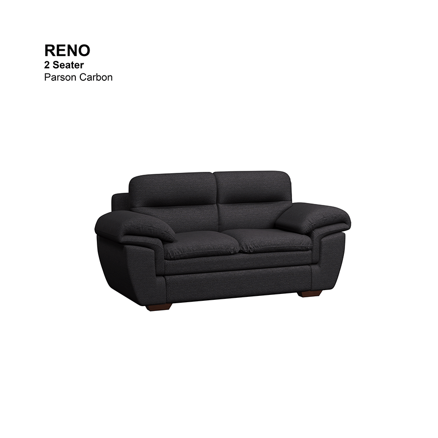 MORE RENO OPTIONS Reno 2 Seater Sofa Reno 2 Seater Sofa Fabric Parson Carbon Mandaue Foam