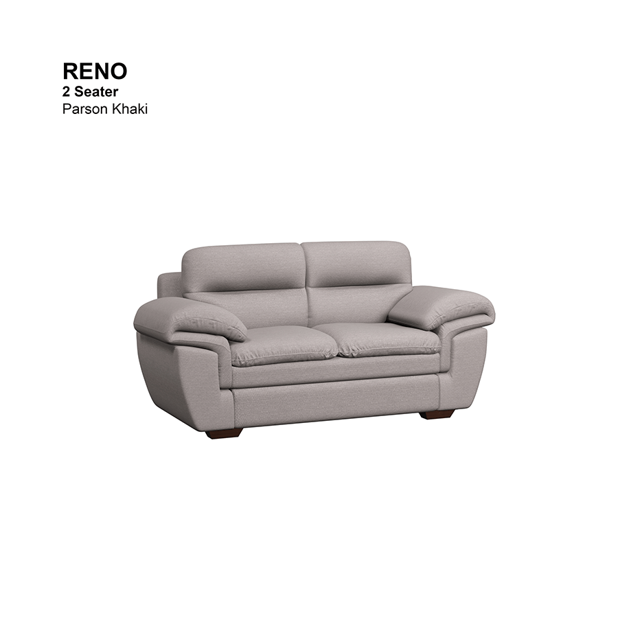 MORE RENO OPTIONS Reno 2 Seater Sofa Reno 2 Seater Sofa Fabric Parson Khaki Mandaue Foam