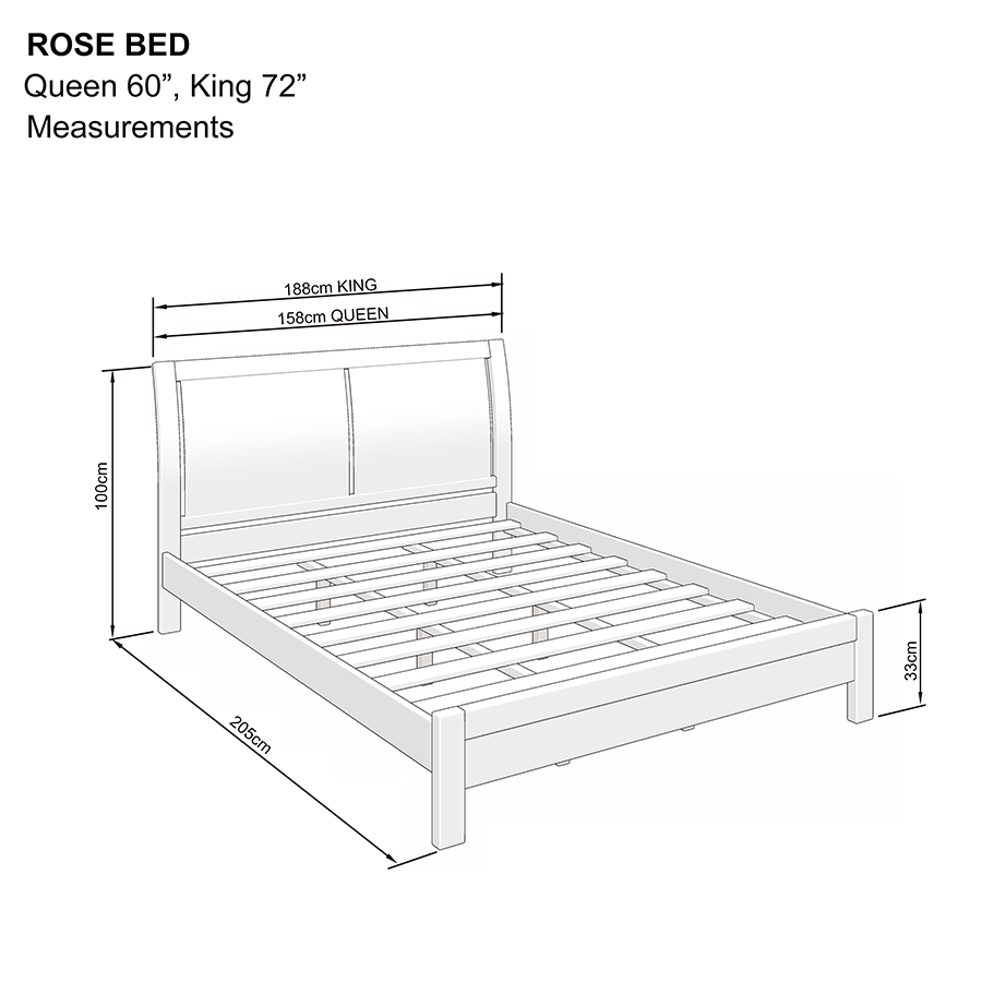 #size_Queen Bed 60x75