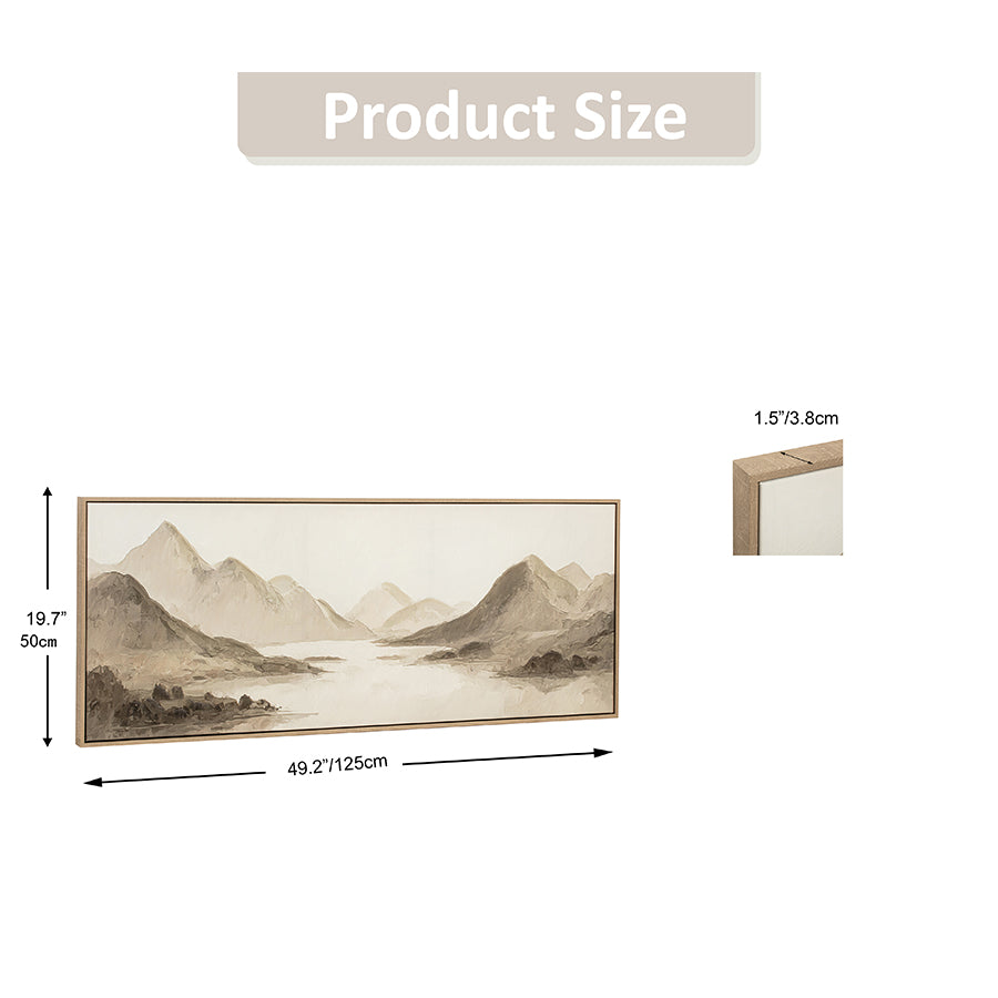 Wilke Canvas Wall Art with PS Frame 50x125 cm