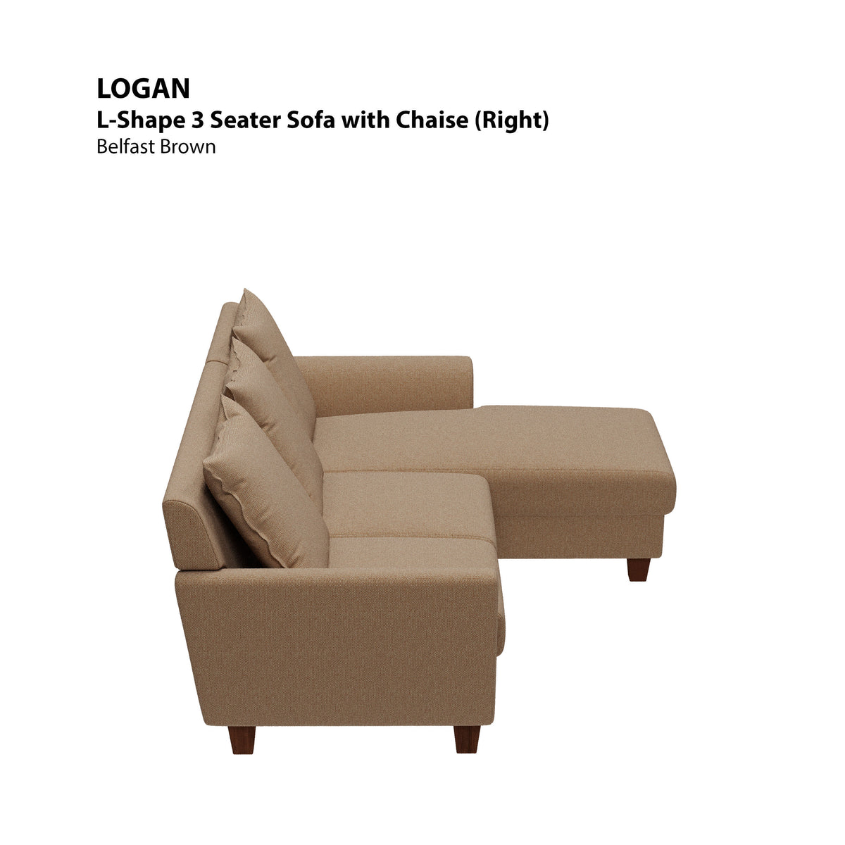 Logan L-shape 3 Seat with Chaise (Right Facing) Sofa