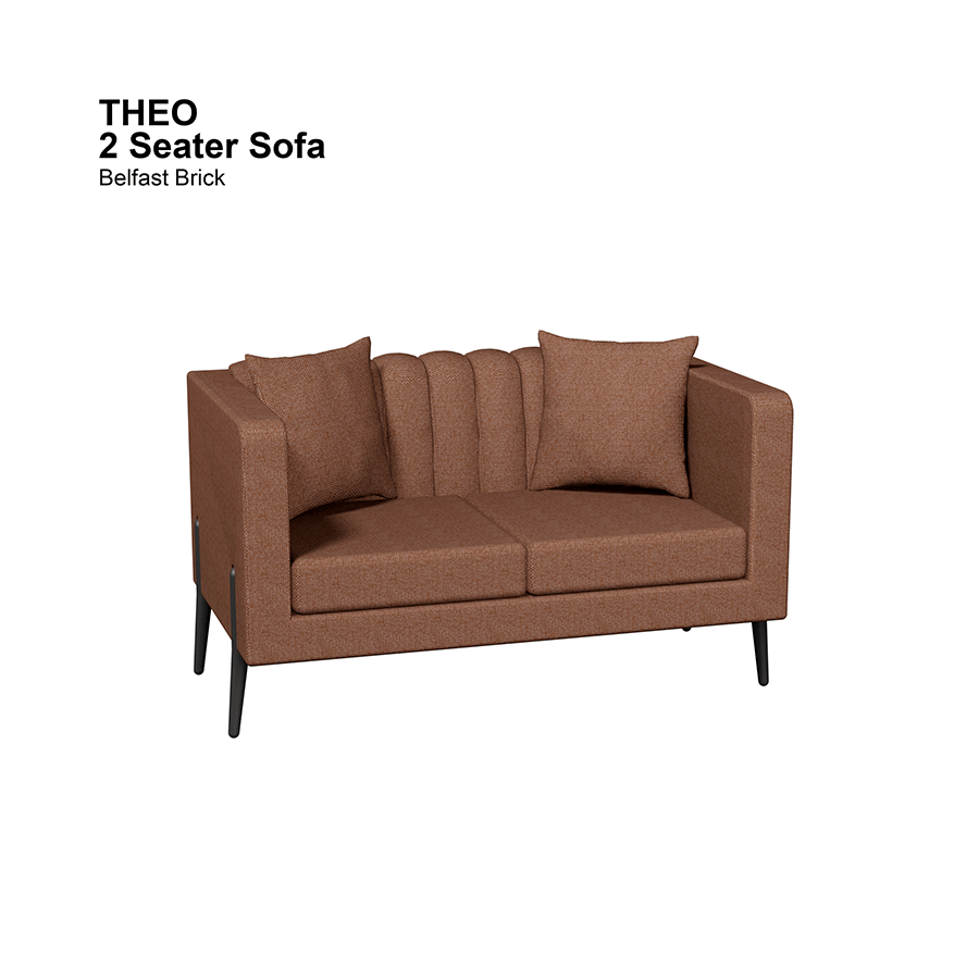 MORE THEO OPTIONS Theo 2 Seater Sofa Theo 2 Seater Sofa Fabric Belfast Brick Mandaue Foam