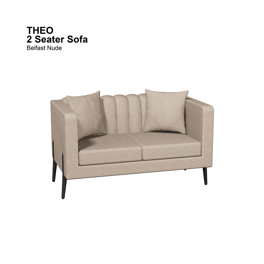 MORE THEO OPTIONS Theo 2 Seater Sofa Theo 2 Seater Sofa Fabric Belfast Nude Mandaue Foam