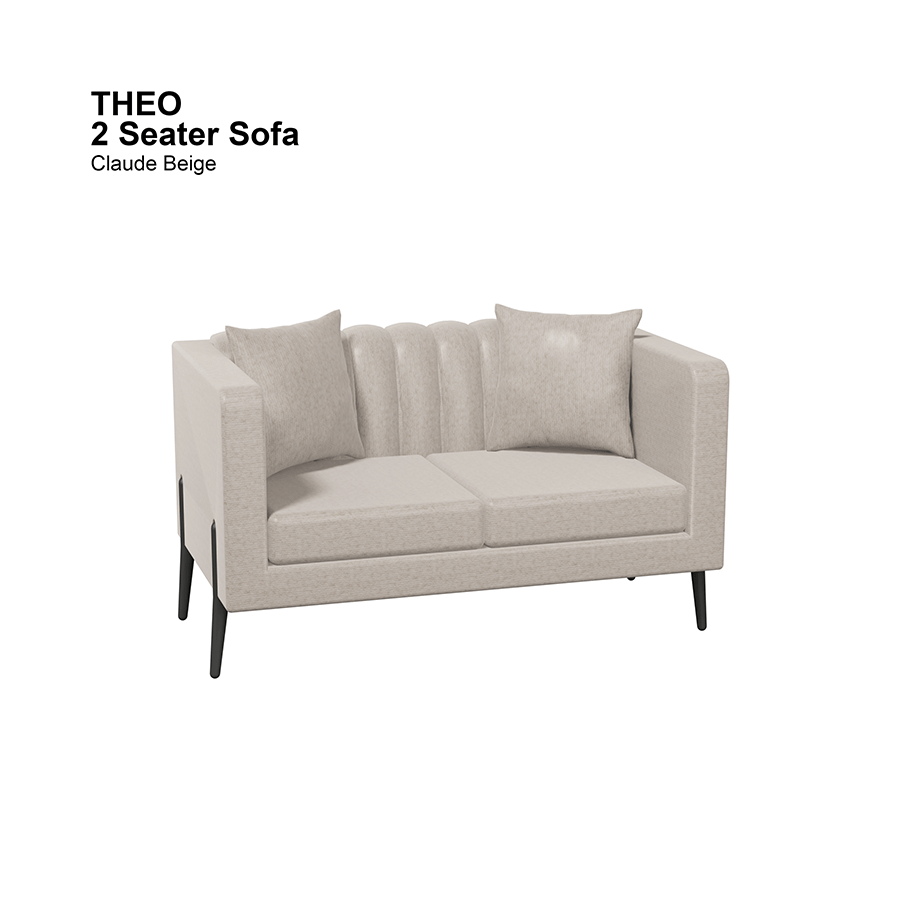 MORE THEO OPTIONS Theo 2 Seater Sofa Theo 2 Seater Sofa Lux Claude Beige Mandaue Foam