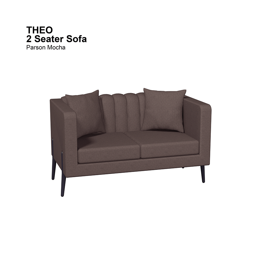 MORE THEO OPTIONS Theo 2 Seater Sofa Theo 2 Seater Sofa Fabric Parson Mocha Mandaue Foam