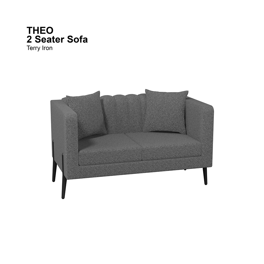 MORE THEO OPTIONS Theo 2 Seater Sofa Theo 2 Seater Sofa Lux Terry Iron Mandaue Foam