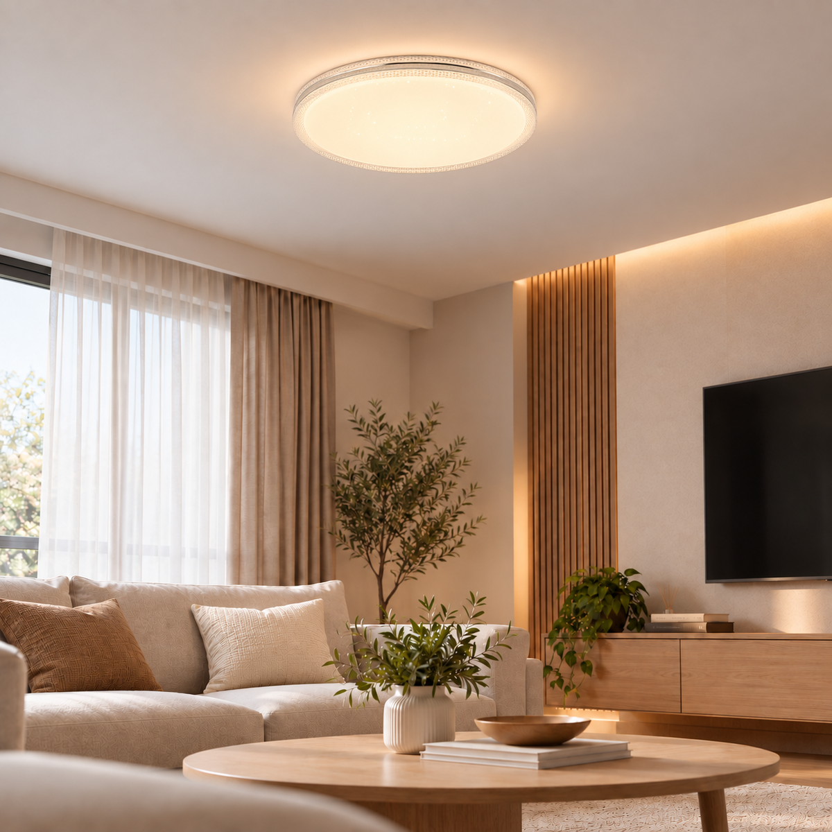 Gaelle Tri-Color Flushmount Light -39cm