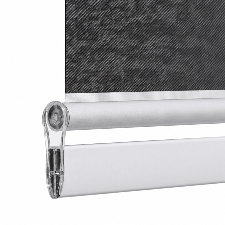 Dark Grey Zebra Blackout Blinds