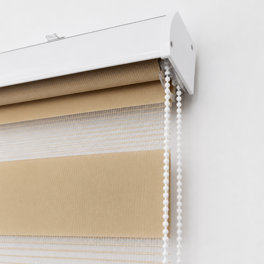 Brown Zebra Non-blackout Blinds