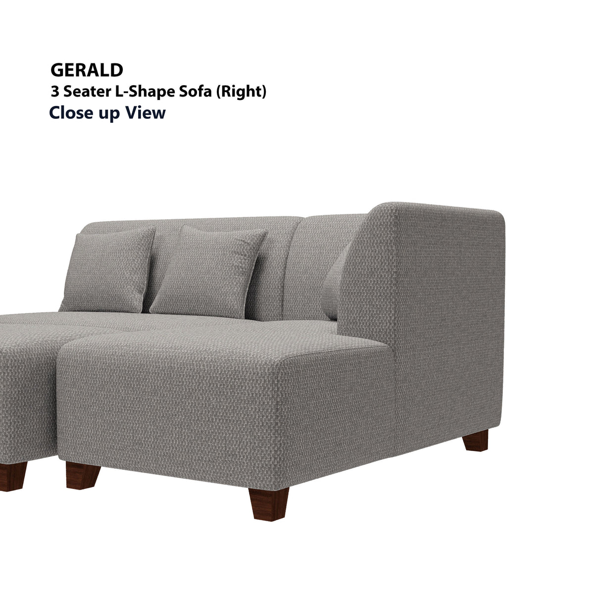Gerald 3 Seater L-Shape with Ottoman (Right) Sofa