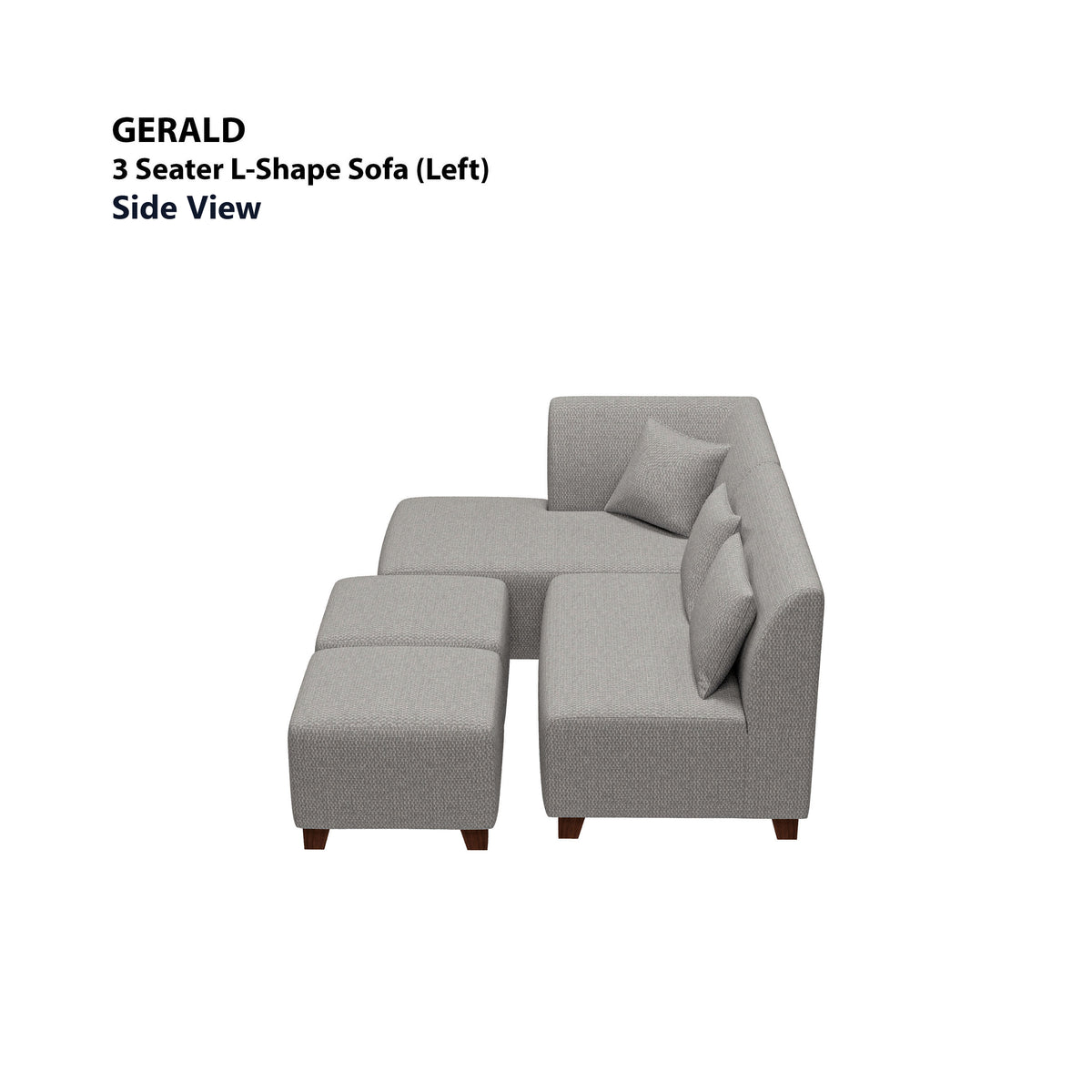 Gerald 3 Seater L-Shape with Ottoman (Left) Sofa