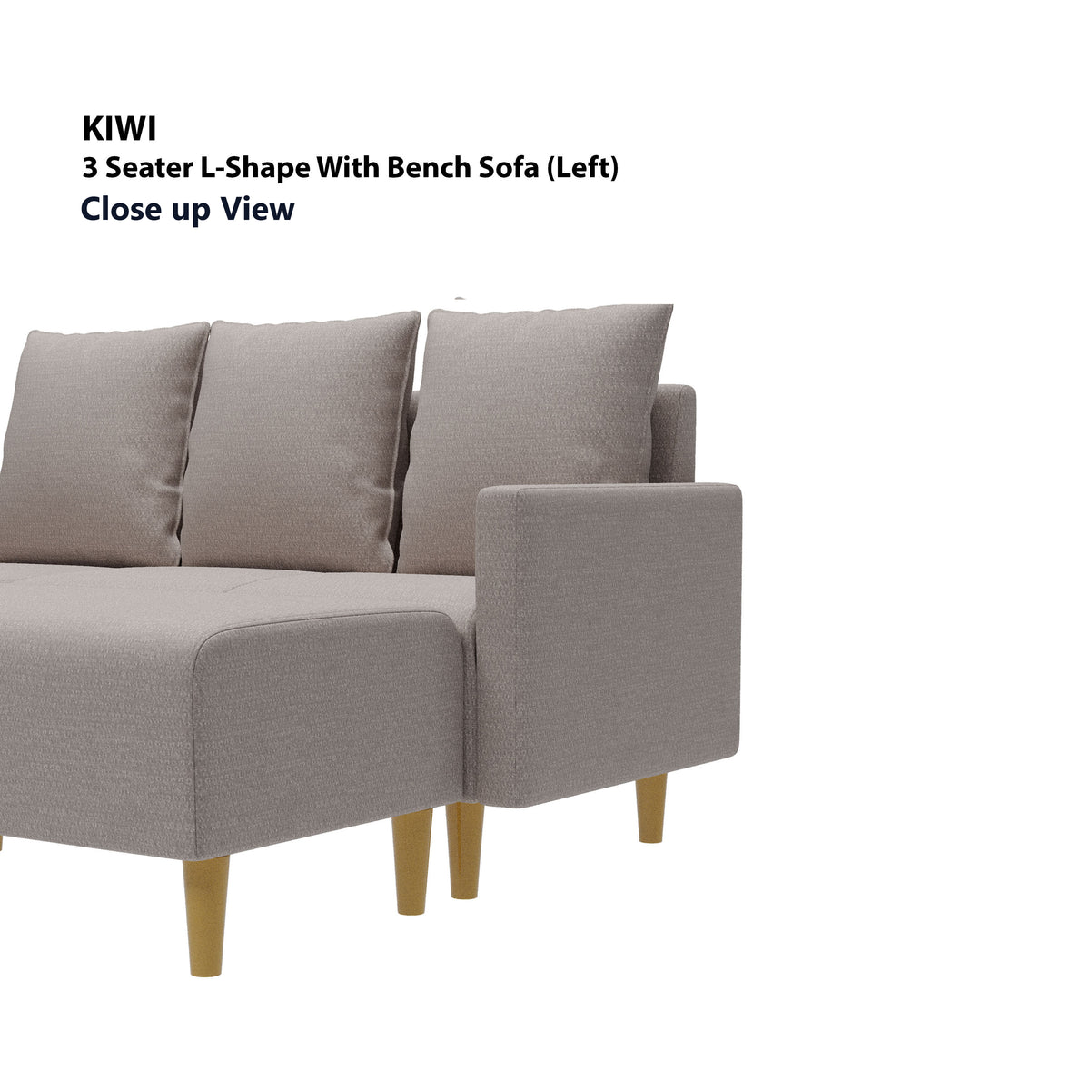 Kiwi 3 Seater L-Shape (Left Facing) with Bench