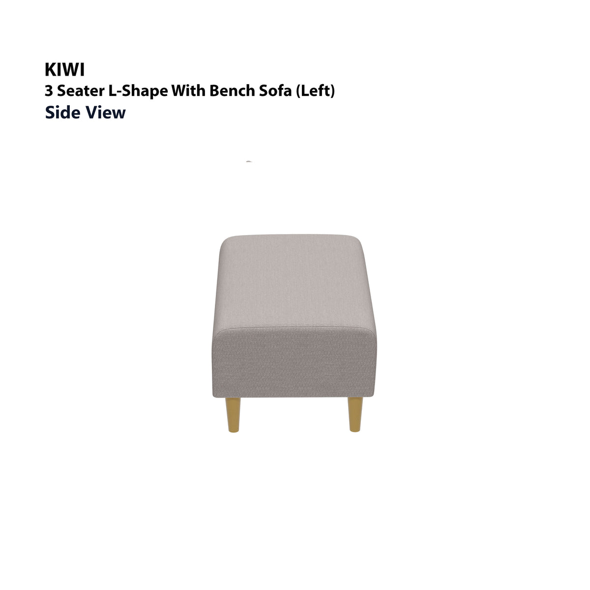 Kiwi 3 Seater L-Shape (Left Facing) with Bench