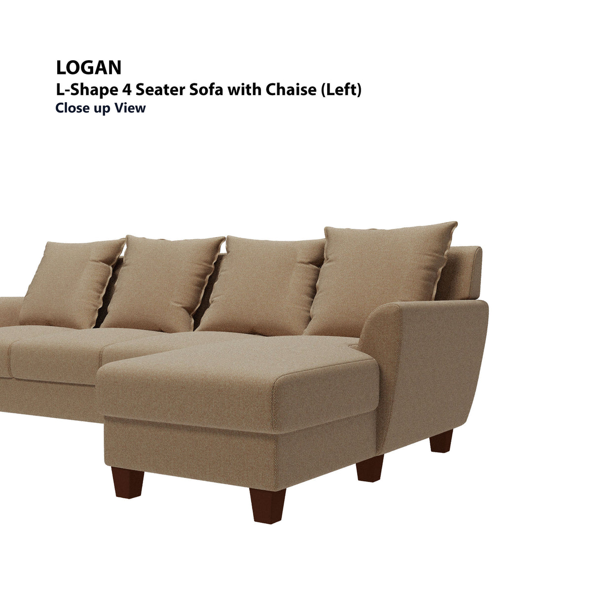 Logan L-shape 4 Seat with Chaise (Left Facing) Sofa