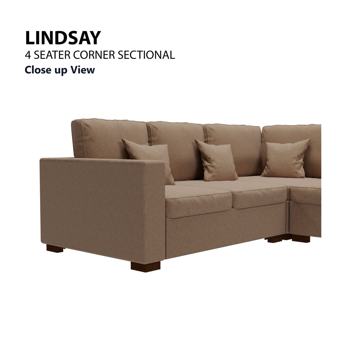 Lindsay Sectional 4 Seat Corner Sofa