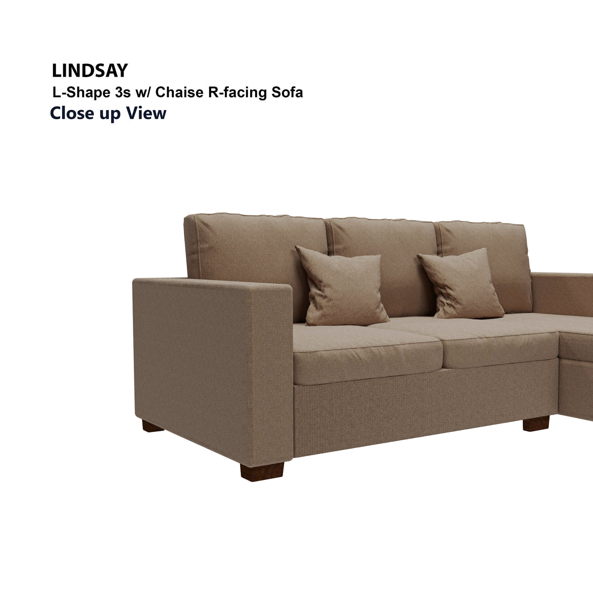 Lindsay L-shape 3 Seat with Chaise (Right Facing) Sofa