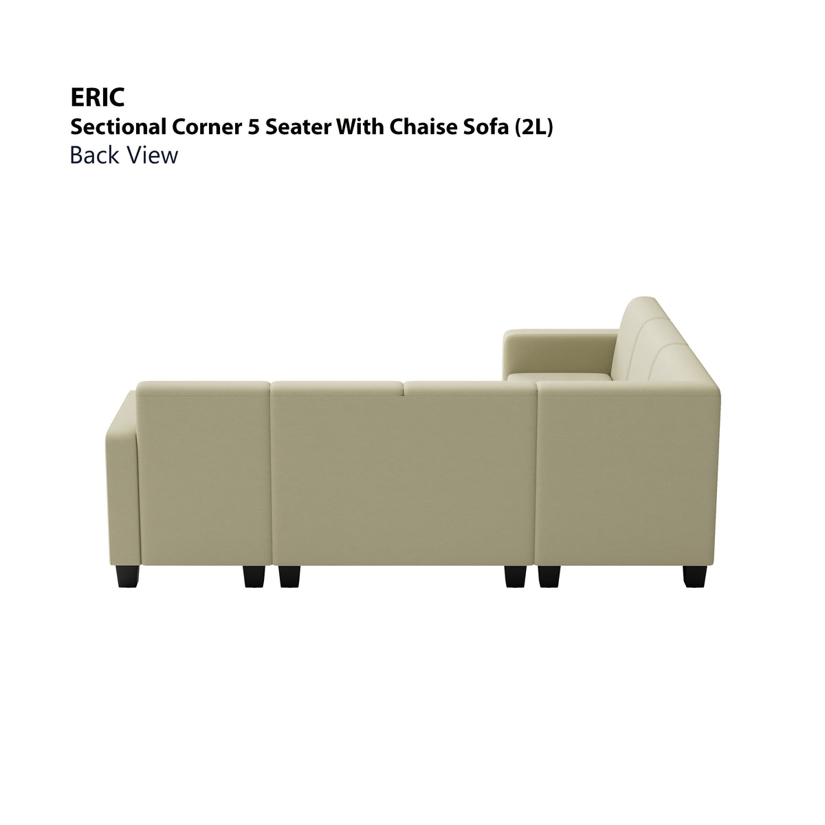 Eric Corner Sectional 5 Seat with Chaise (2L) Sofa