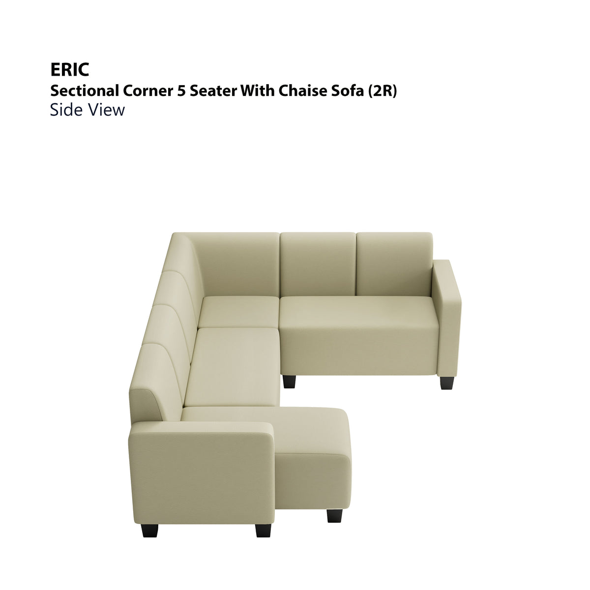 Eric Corner Sectional 5 Seat with Chaise (2R) Sofa
