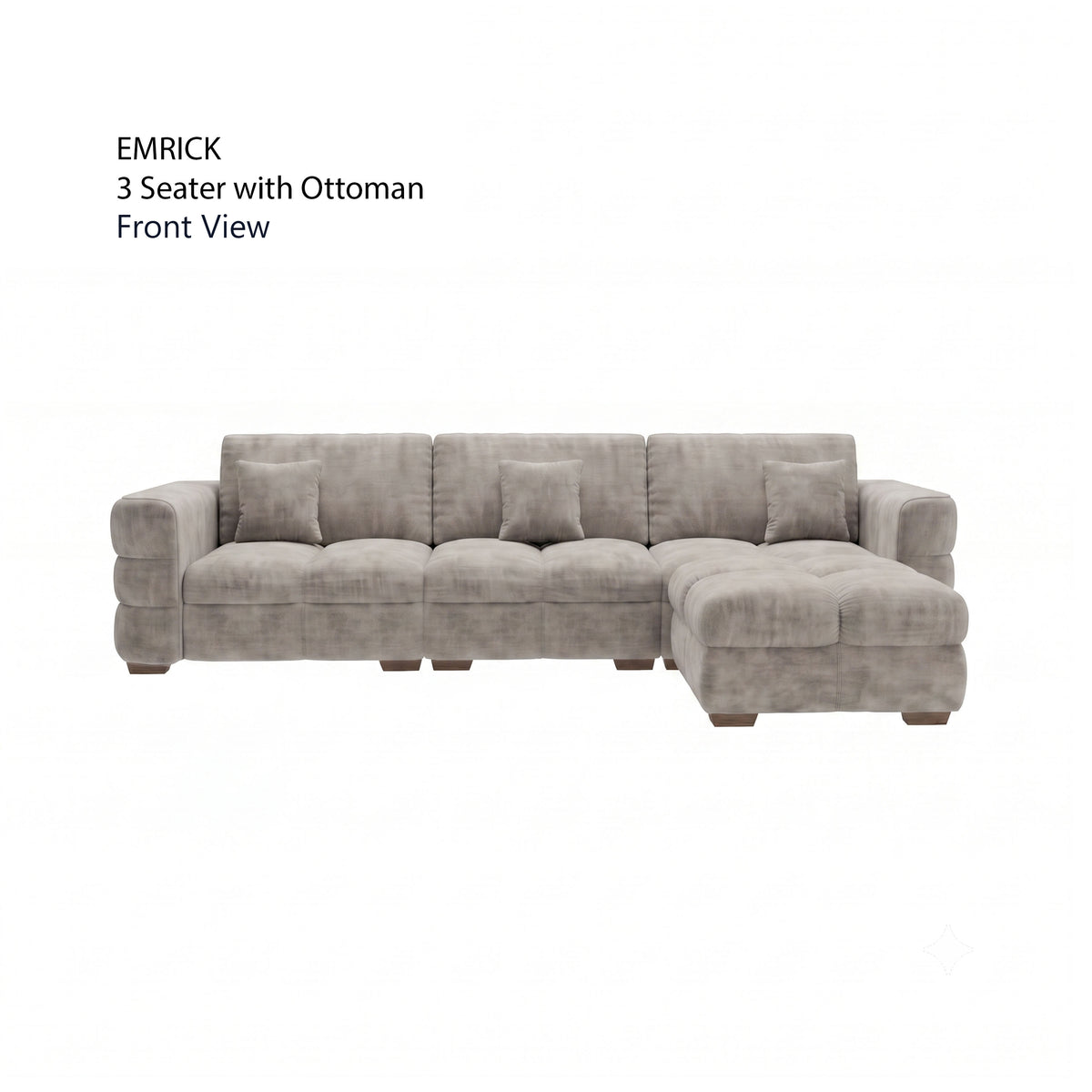 Emrick 3 Seater with Ottoman
