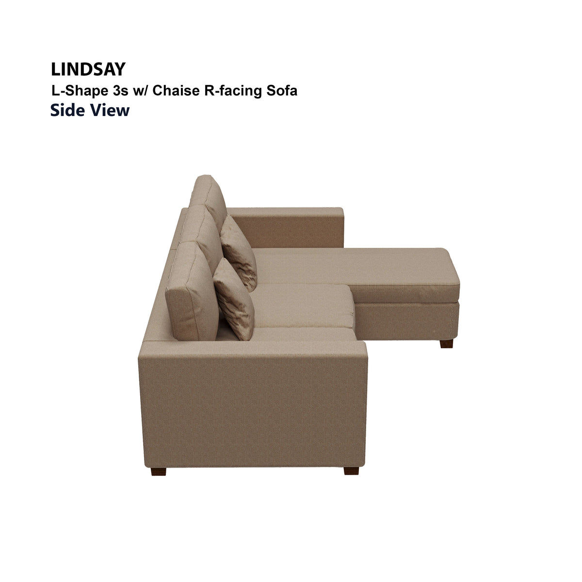 Lindsay L-shape 3 Seat with Chaise (Right Facing) Sofa