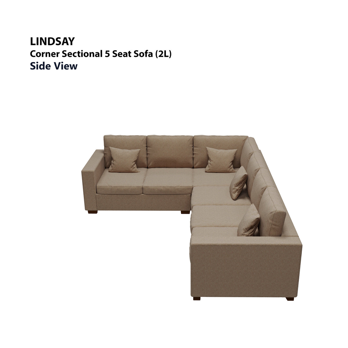 Lindsay Corner Sectional 5 Seat (2L) Sofa