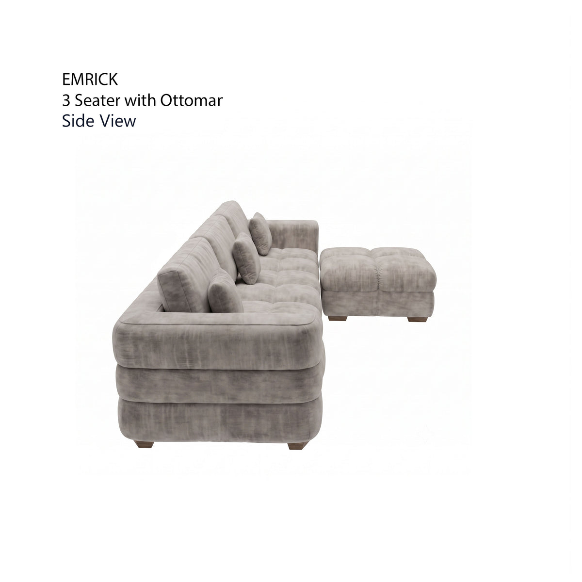 Emrick 3 Seater with Ottoman
