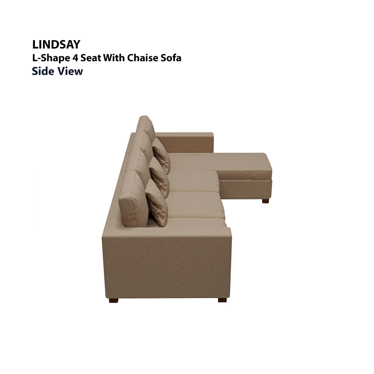 Lindsay L-shape 4 Seat with Chaise (Right Facing) Sofa