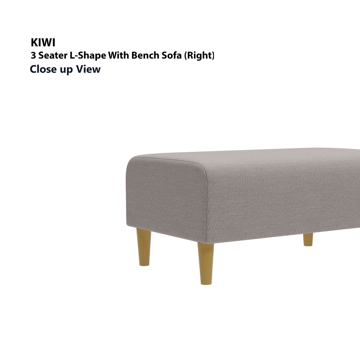 Kiwi 3 Seater L-Shape (Right Facing) with Bench