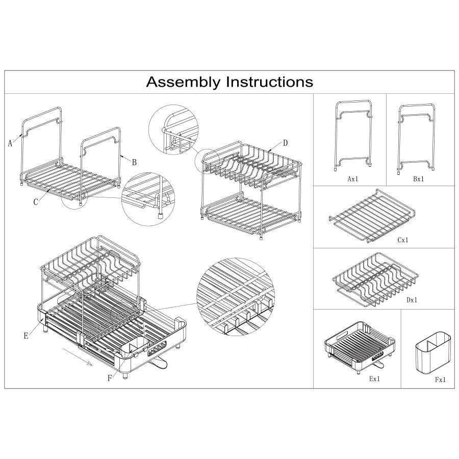 Parker Extendable Dish Drying Rack