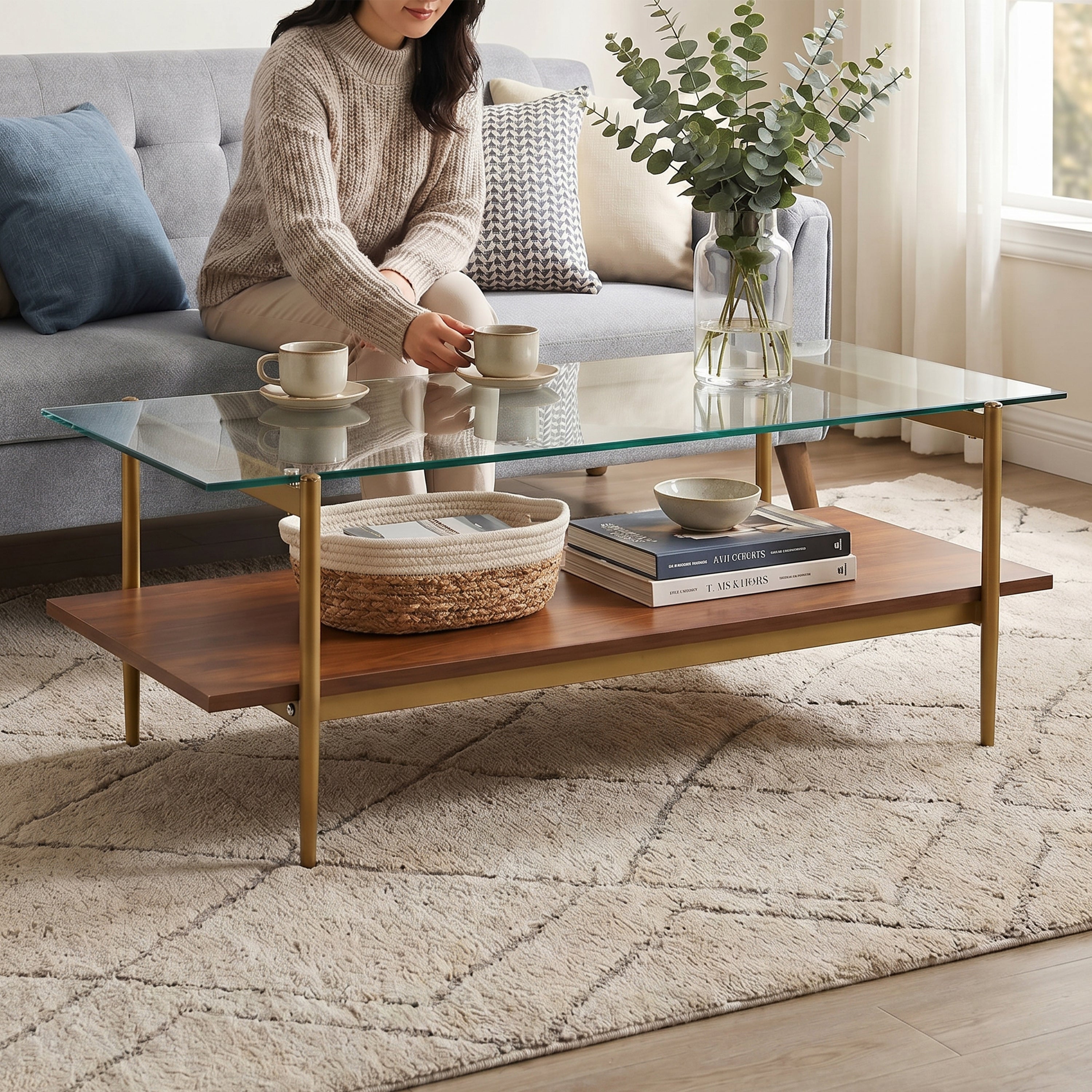 Bexley Glass Top Coffee Table