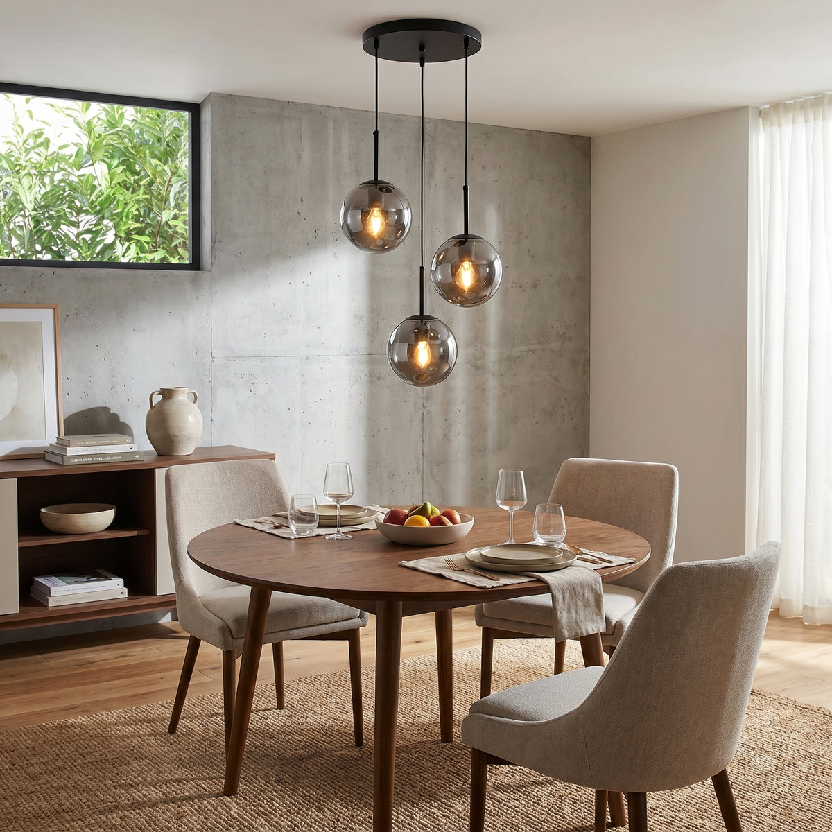 Giora Black Modern Light Fixtures - 3 Shades